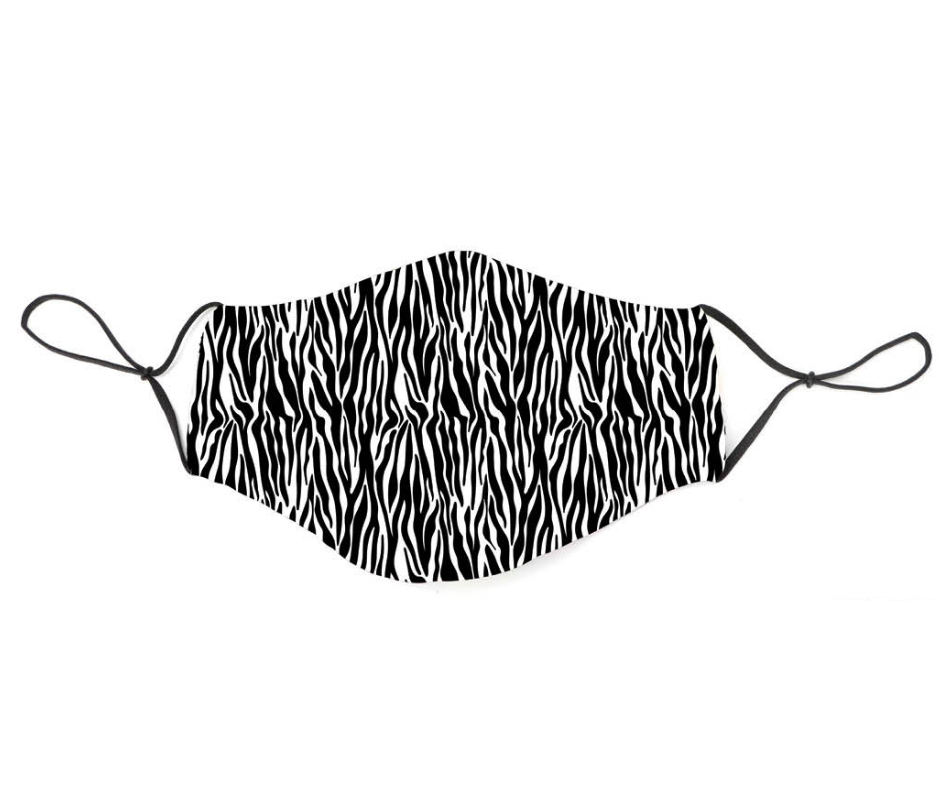 Snoozies Fashion Face Coverings (Mask) Zebra Print with Filter-Southern Agriculture