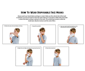 Kid's Disposable 3 Ply Mask Tie Dye Design 7 Pack-Southern Agriculture