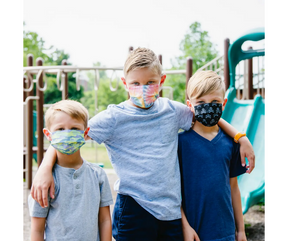 Kid's Disposable 3 Ply Mask Blue Camo Design 7 Pack-Southern Agriculture