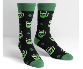 Men's Crew Socks Lucky Beer by Sock It to Me-Southern Agriculture