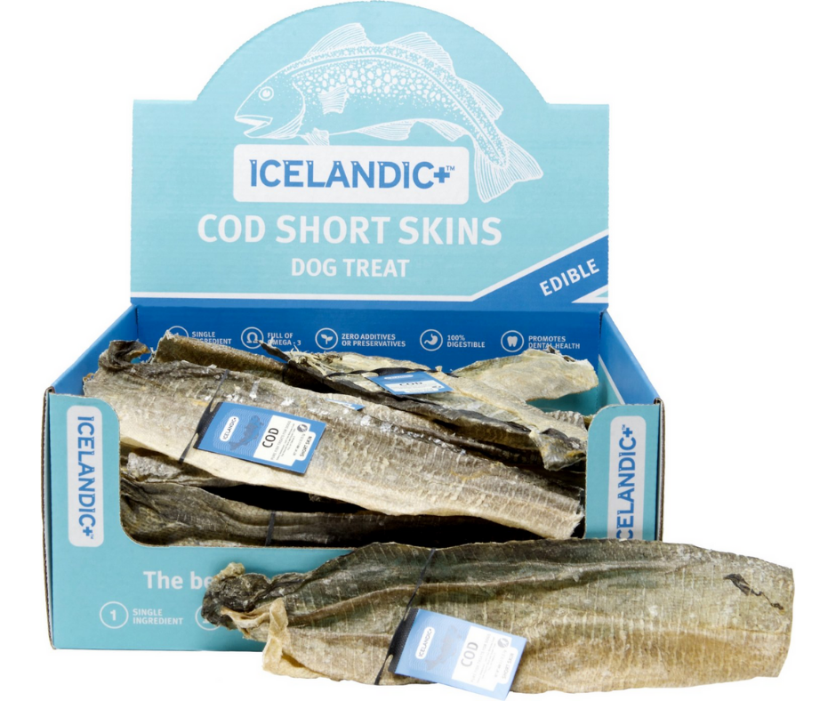 Icelandic+ - Cod Short Skin Strips Fish. Dog Treat.-Southern Agriculture