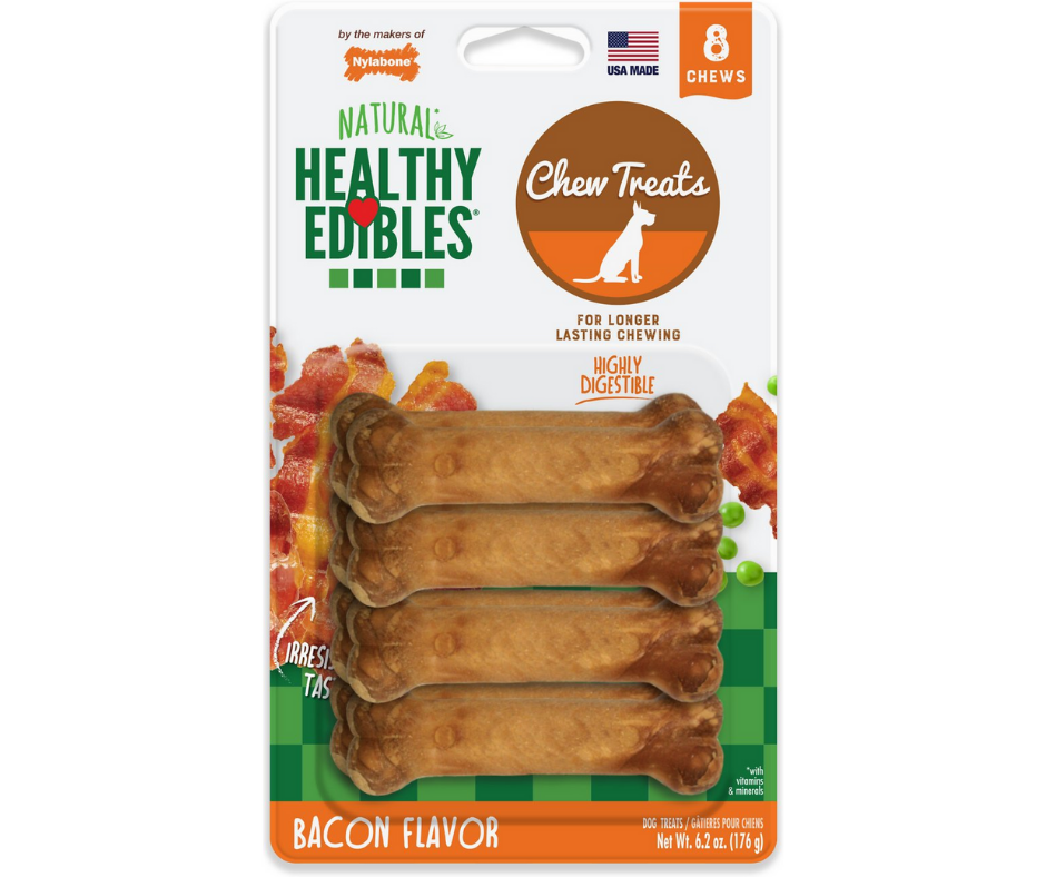 Nylabone - Healthy Edibles Petite Bacon Flavor Bone Dog Treats-Southern Agriculture