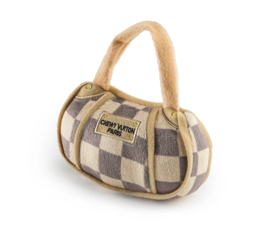 Haute Diggity Dog Chewy Vuitton Interactive Trunk Dog Toy on SALE