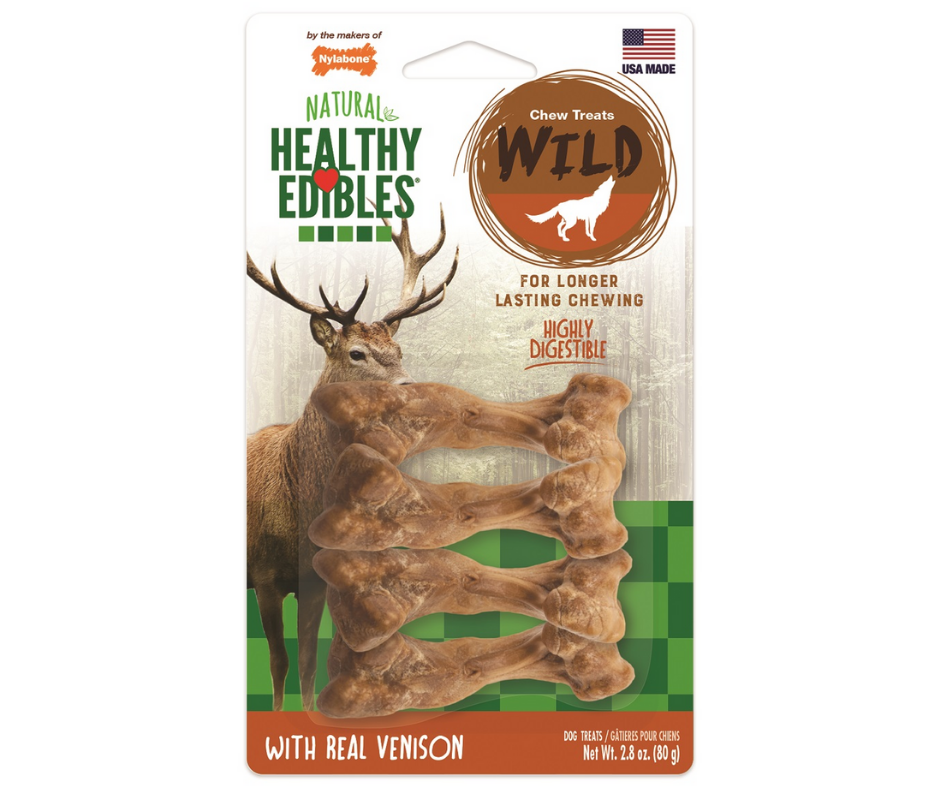 Nylabone - Healthy Edibles Wild Venison Natural Long Lasting Chew Dog Treats-Southern Agriculture