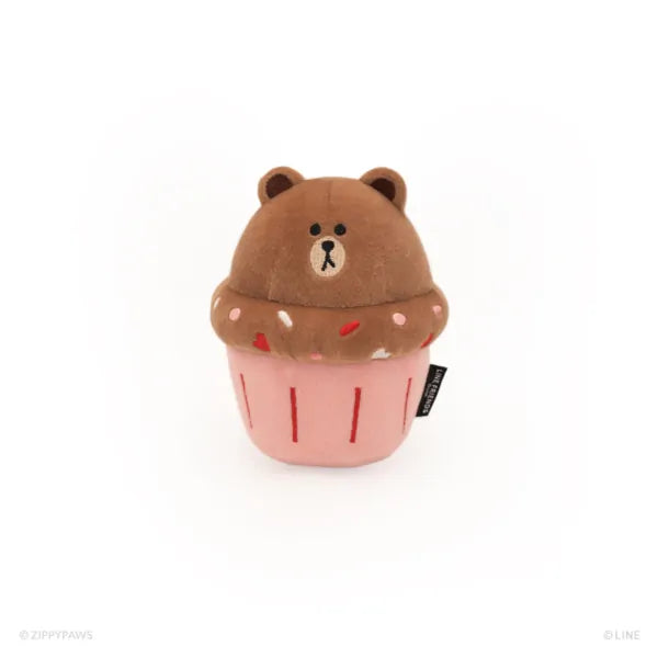 ZippyPaws - Cupcake Nomnomz Brown Bear Plush