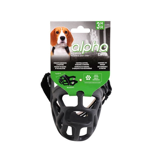 Zeus Muzzle TPR - Allows Dog To Pant, Drink & Accept Treats