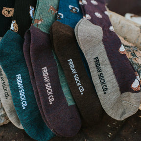 Friday Sock Co. - Men's Socks Deer Hiking Camping Adventure