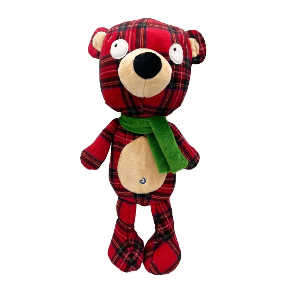 Huxley & Kent - Lulubelles Plaidington Bear Plush Dog Toy