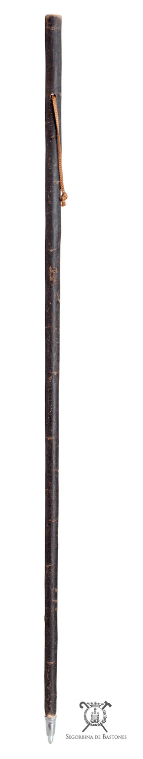 Mountain cane made of natural chestnut with bark