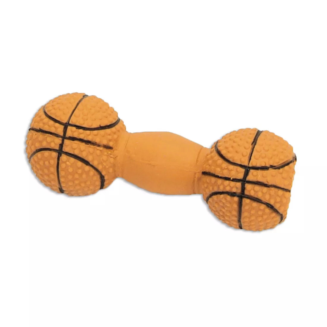 Coastal - Basketball Dumbbell Latex Dog Toy