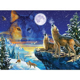 Puzzle Howling Wolves