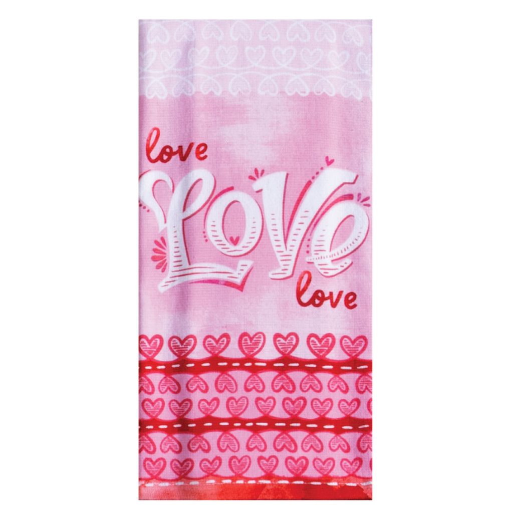 Kay Dee Designs - Dual Purpose Terry Towel "Love-Love-Love"