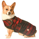 Chilly Dog - Black and Red Plaid Blanket Dog Coat