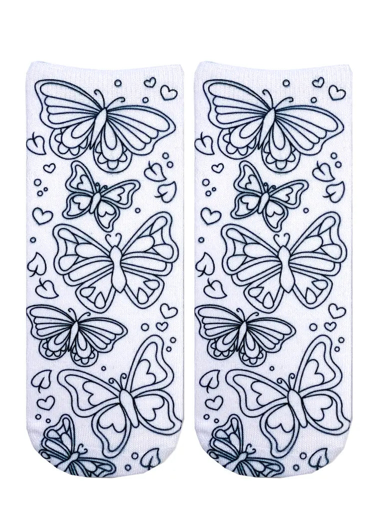 Coloring Socks Butterfly - Living Royal
