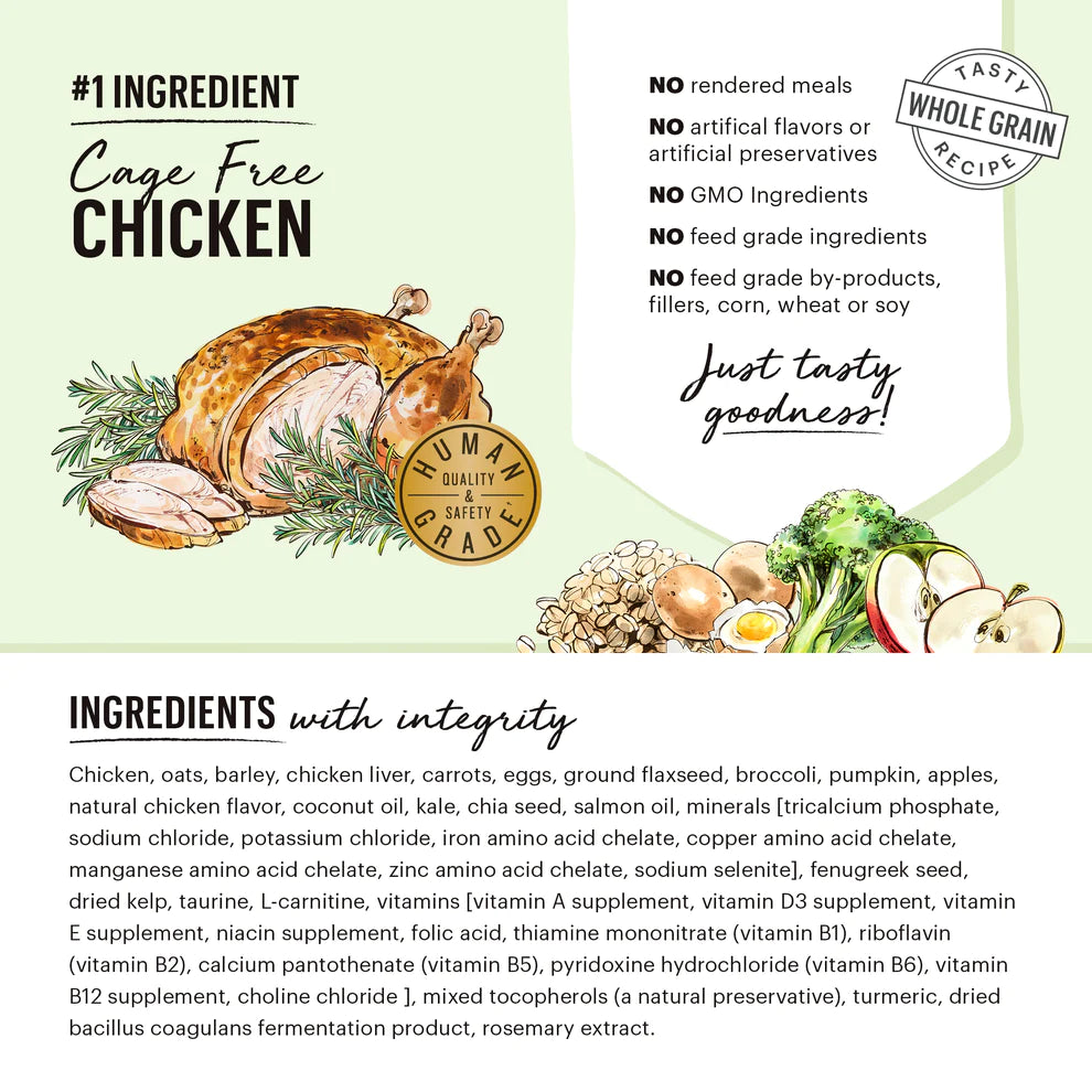 The Honest Kitchen - Clusters - Whole Grain Chicken	& Oat Recipe Dog Dry Food