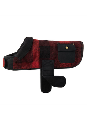 Chore Coat w/ Rain Defender for Dogs Red Plaid