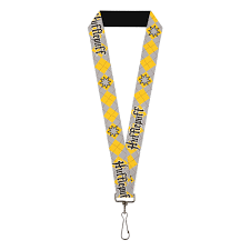 Buckle Down Hufflepuff Stars Plaid Lanyard - Southern Agriculture