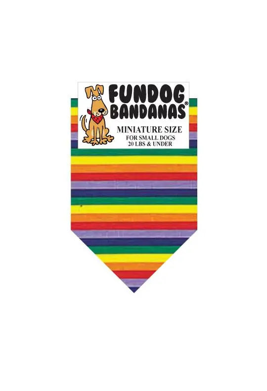 Dog Bandana Rainbow Stripes