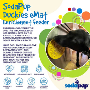 SodaPup - Enrichment Lick Mat Duckies Design Mat With Suction Cups