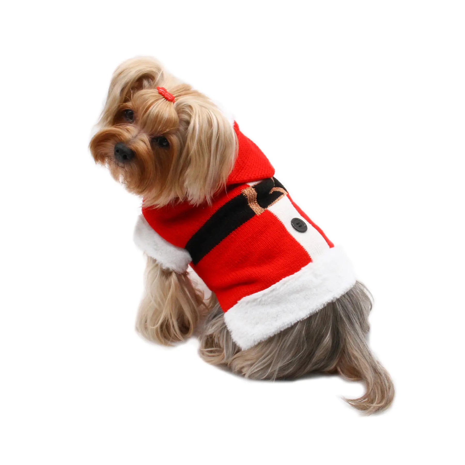 Klippo Santa Hooded Sweater with Soft Fur Trims