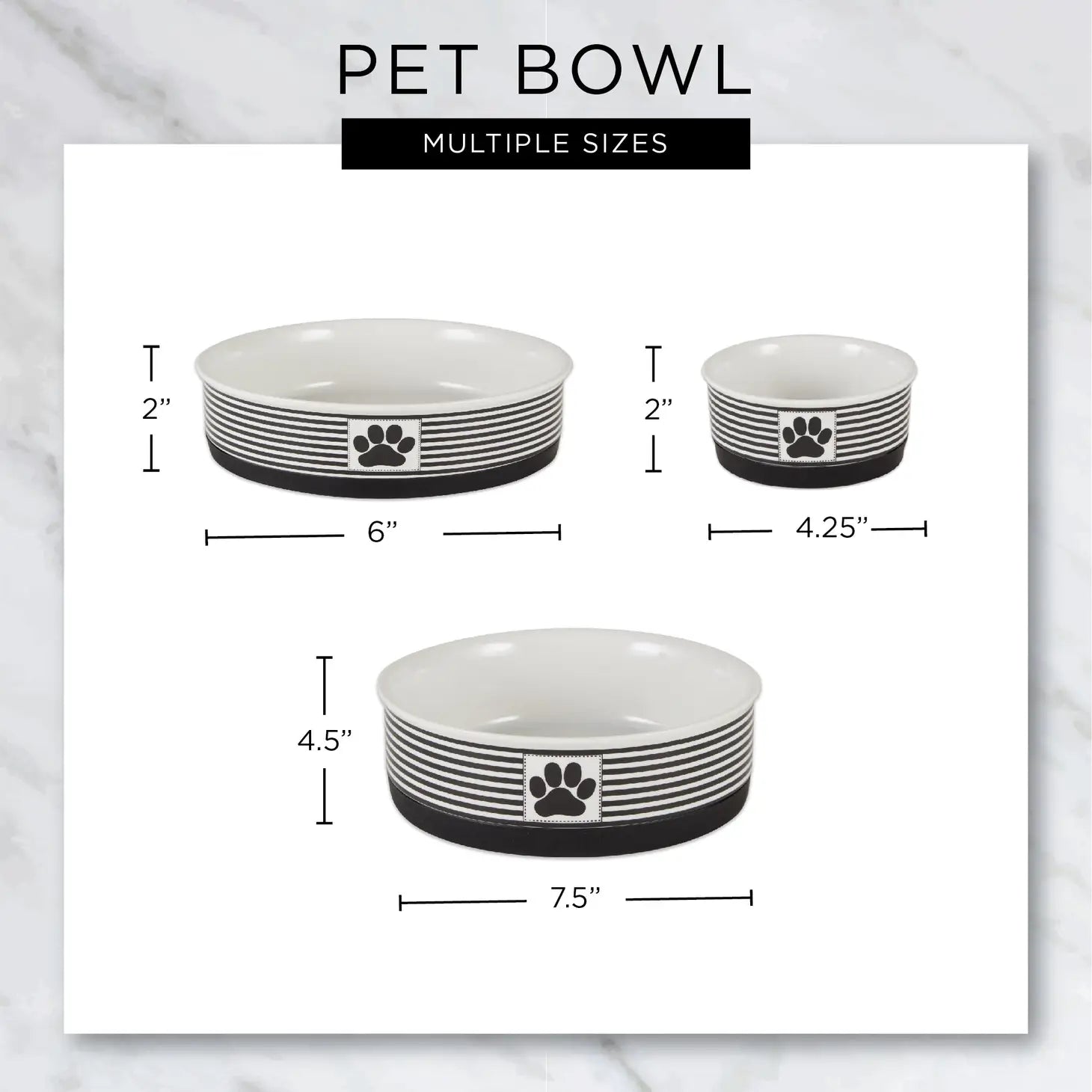 Bone Dry Portuguese Tile Pet Bowl