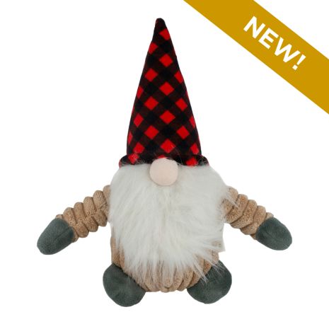 Tall Tails - Gnome Plush With Red & Black Hunter's Plaid Hat