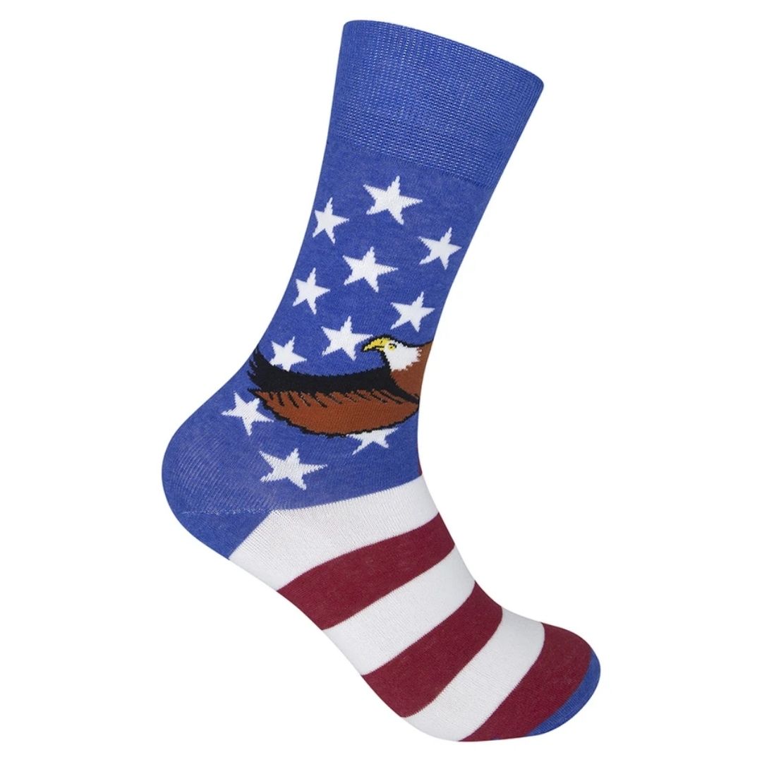 Adam Turman "Fly High Old Glory" American USA Flag Socks-Southern Agriculture
