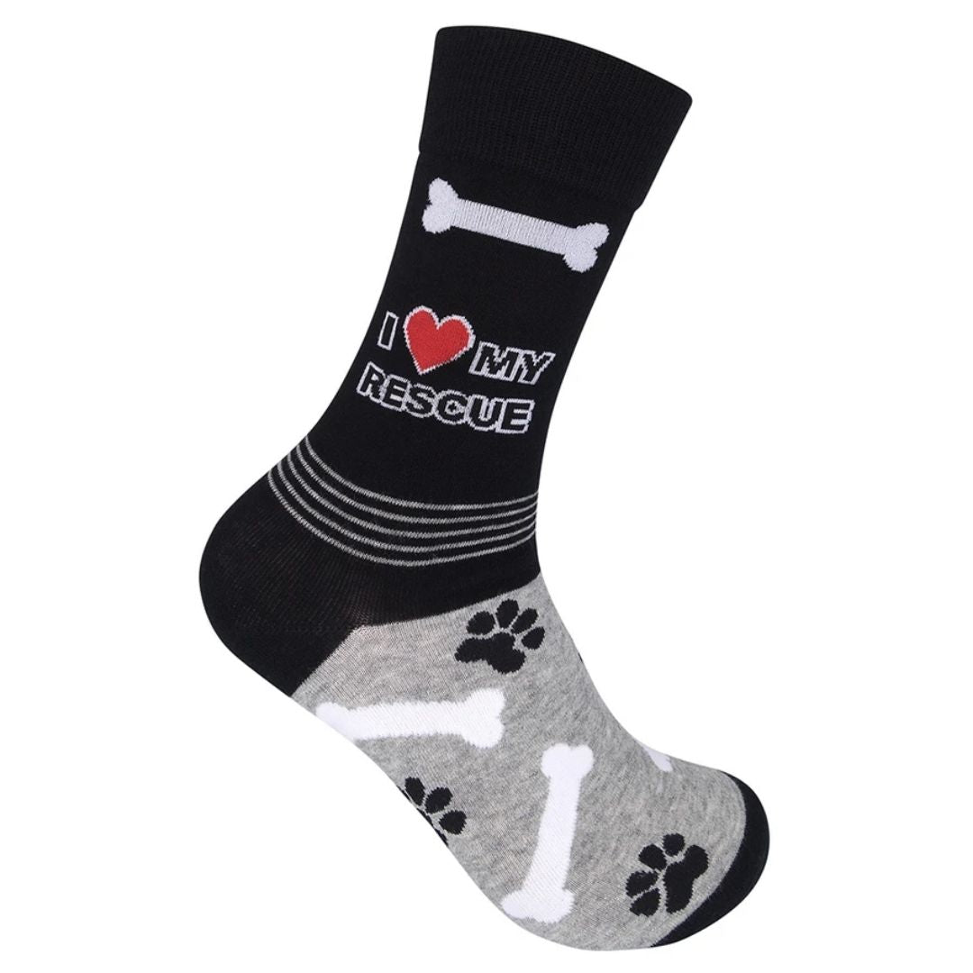 I Love My Rescue Dog Socks-Southern Agriculture