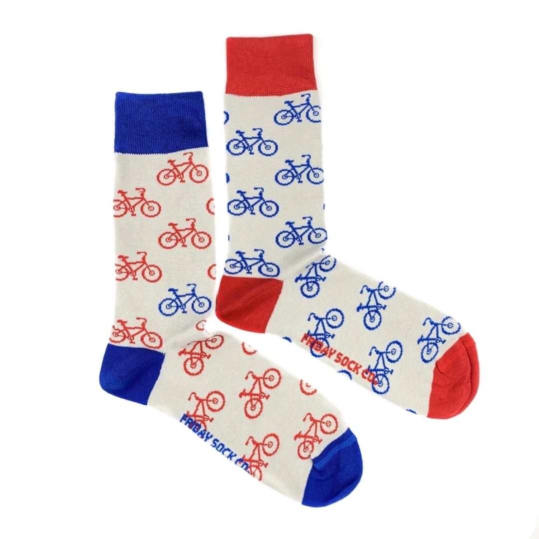 Men's Red & Blue Bicycle Socks-Southern Agriculture