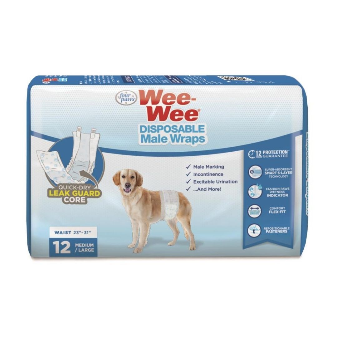 Wee-Wee Disposable Male Dog Wraps-Southern Agriculture