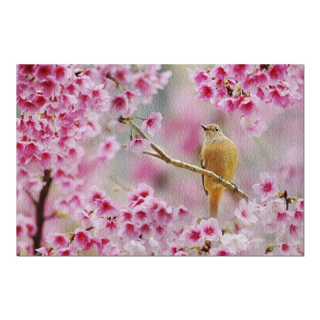 Lantern Press- Songbird in Cherry Blossoms. Puzzle.-Southern Agriculture