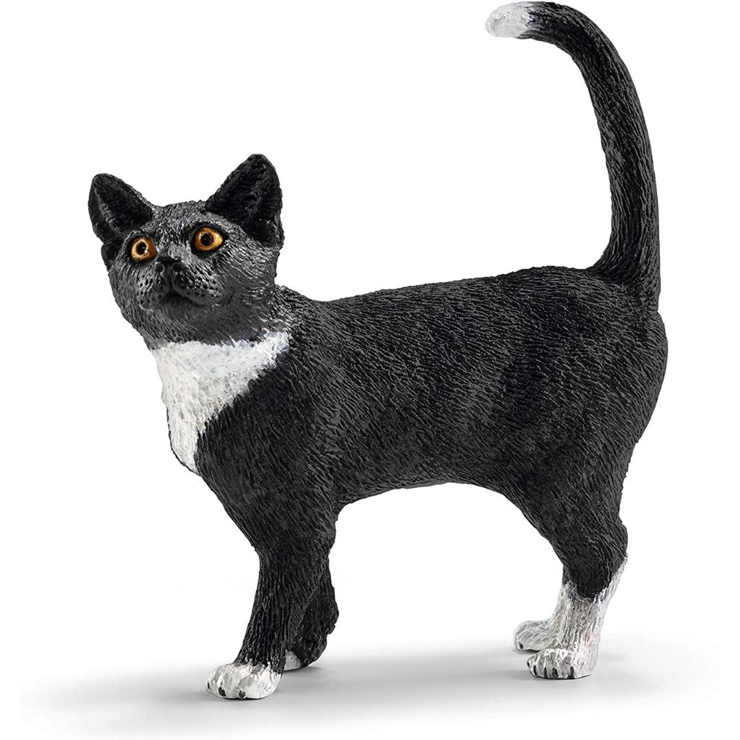 Schleich - Standing Black & White Cat. Toys.-Southern Agriculture