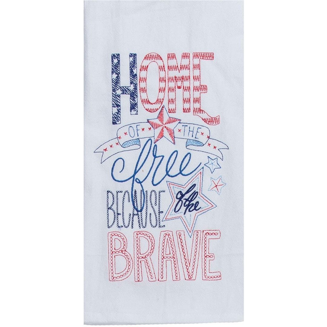 Kay Dee Designs - Home of The Brave Embroidered Flour Sack Towel-Southern Agriculture