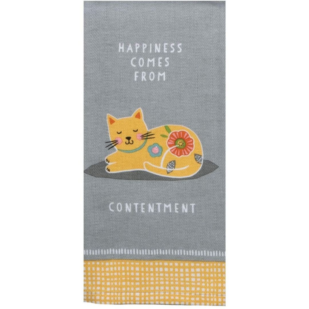 Kay Dee Designs - Cat Patch Contentment Tea Towel-Southern Agriculture