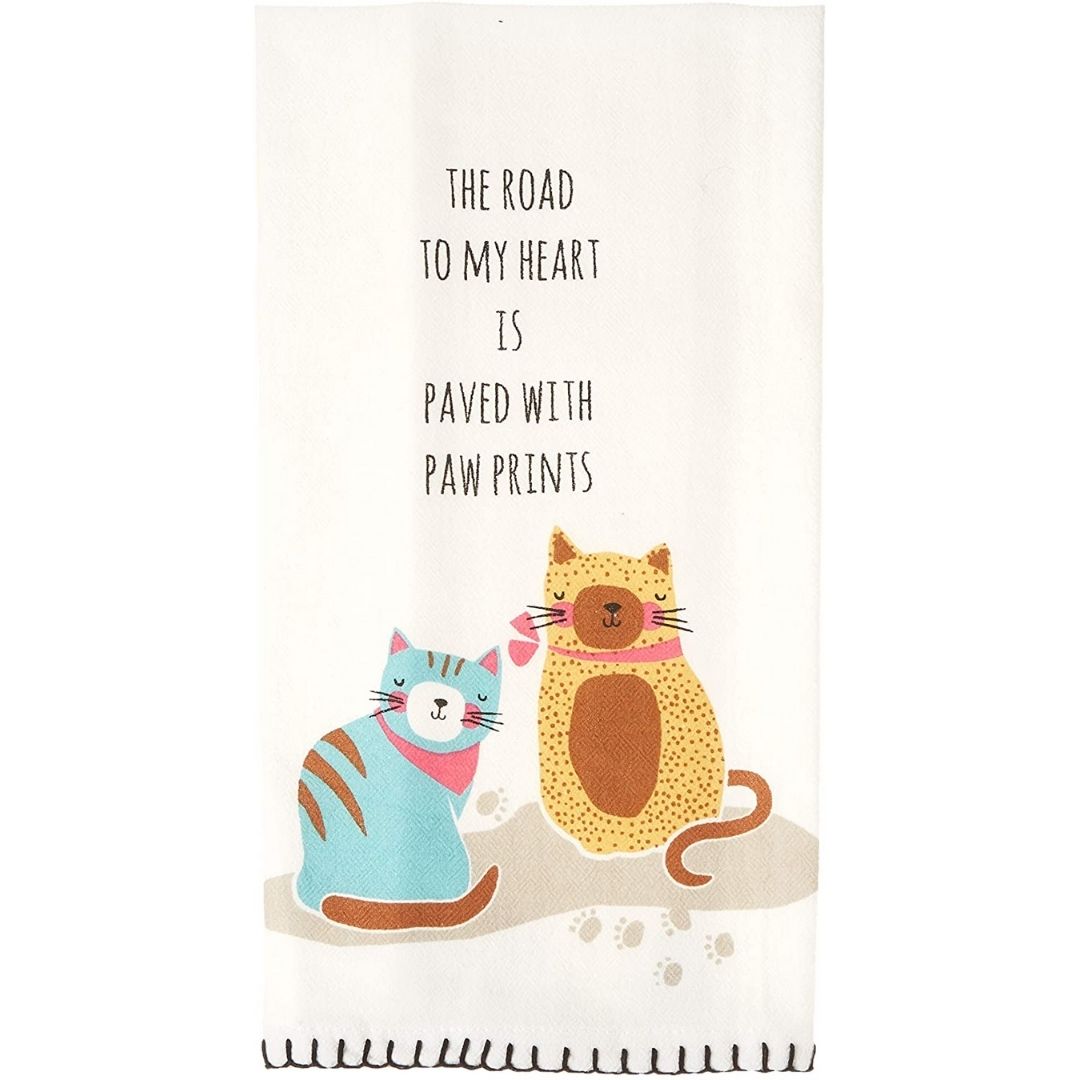Kay Dee Designs - Crazy Cat Paw Prints Flour Sack Kitchen Towel-Southern Agriculture