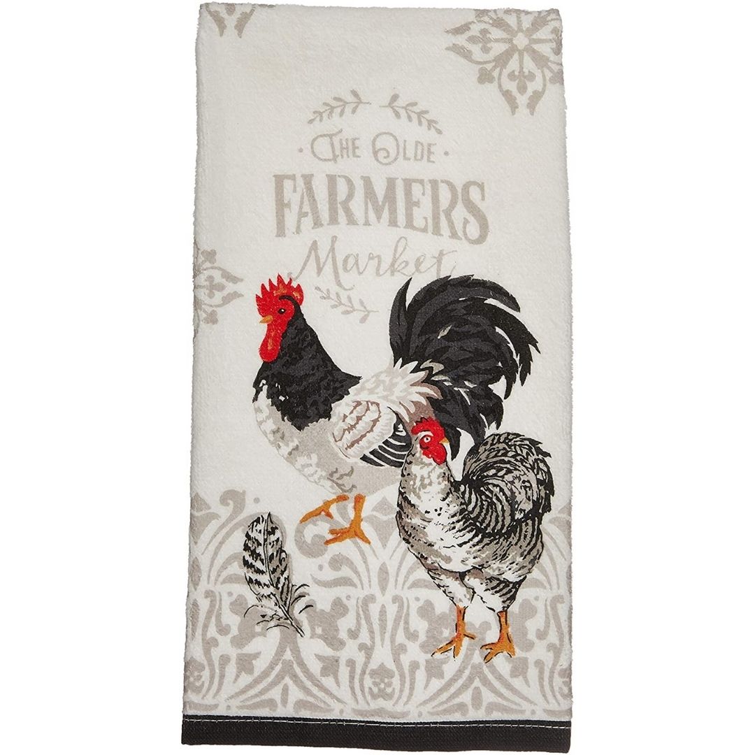 Kay Dee Designs - Farmer's Market Rooster Terry Towel-Southern Agriculture