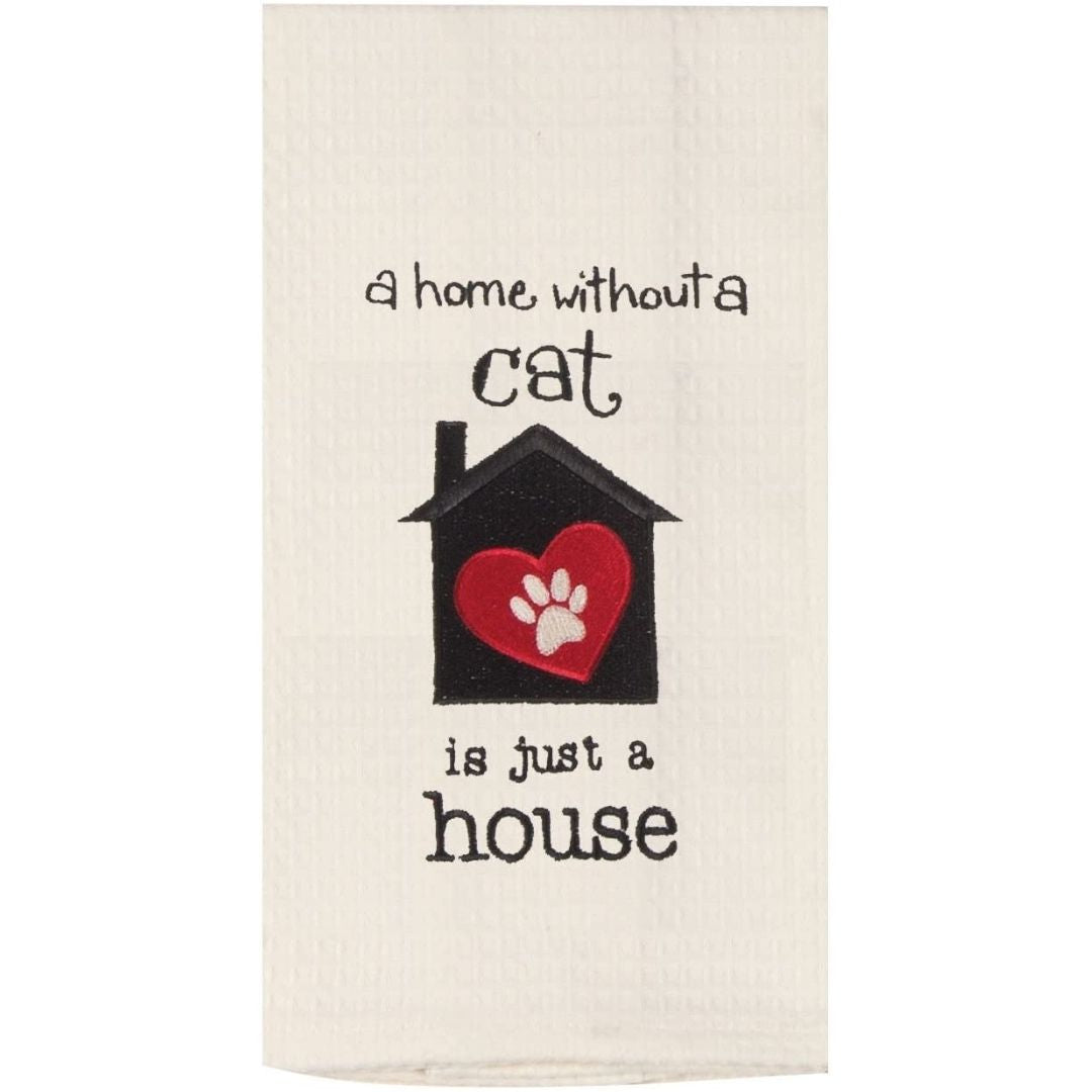 Kay Dee Designs - Cat House Embroidered Waffle Towel-Southern Agriculture