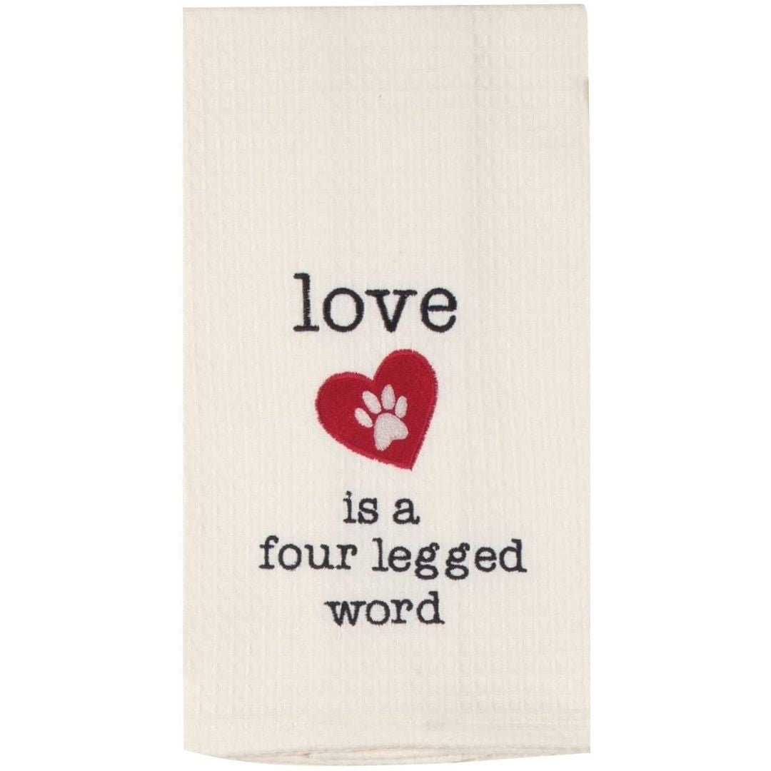 Kay Dee Designs - Love Embroidered Waffle Towel-Southern Agriculture