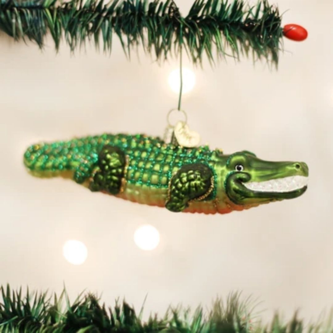 Old World Christmas - Alligator Ornament-Southern Agriculture