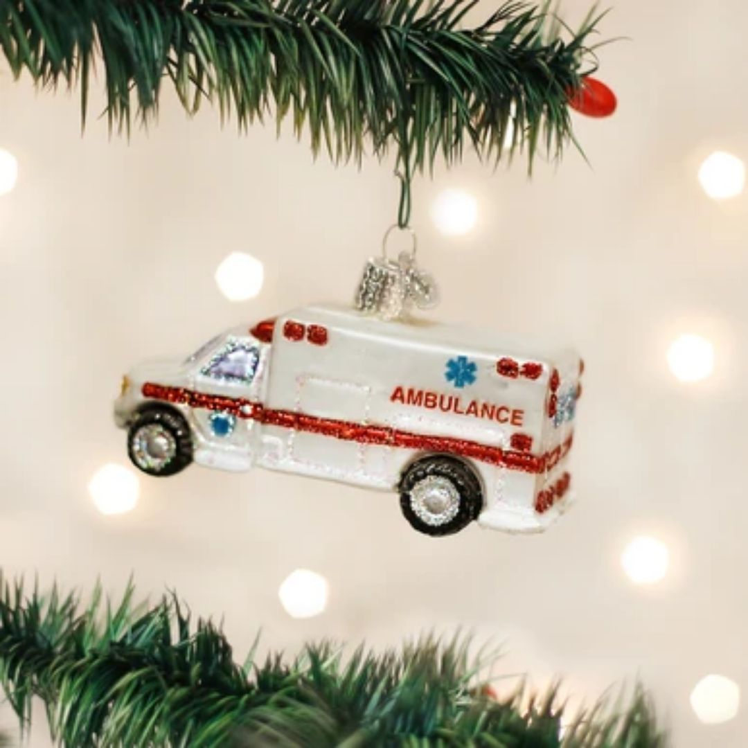 Old World Christmas - Ambulance Ornament-Southern Agriculture