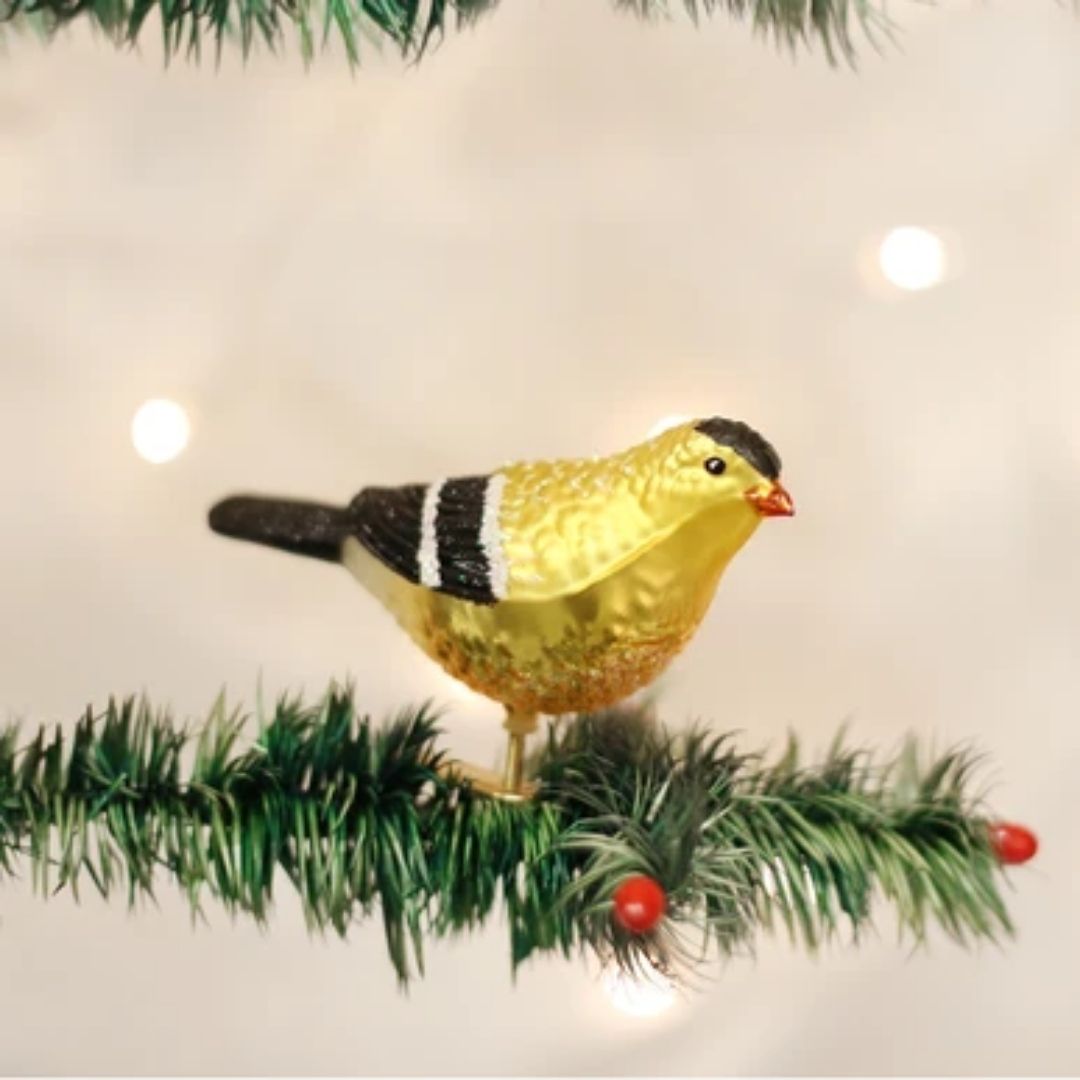 Old World Christmas - Clip-On American Goldfinch Ornament-Southern Agriculture
