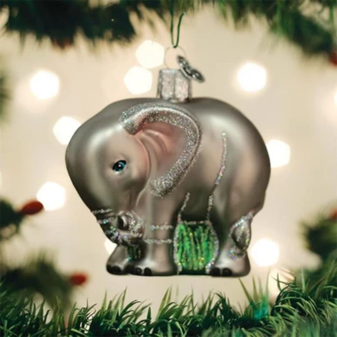Old World Christmas - Baby Elephant Ornament-Southern Agriculture
