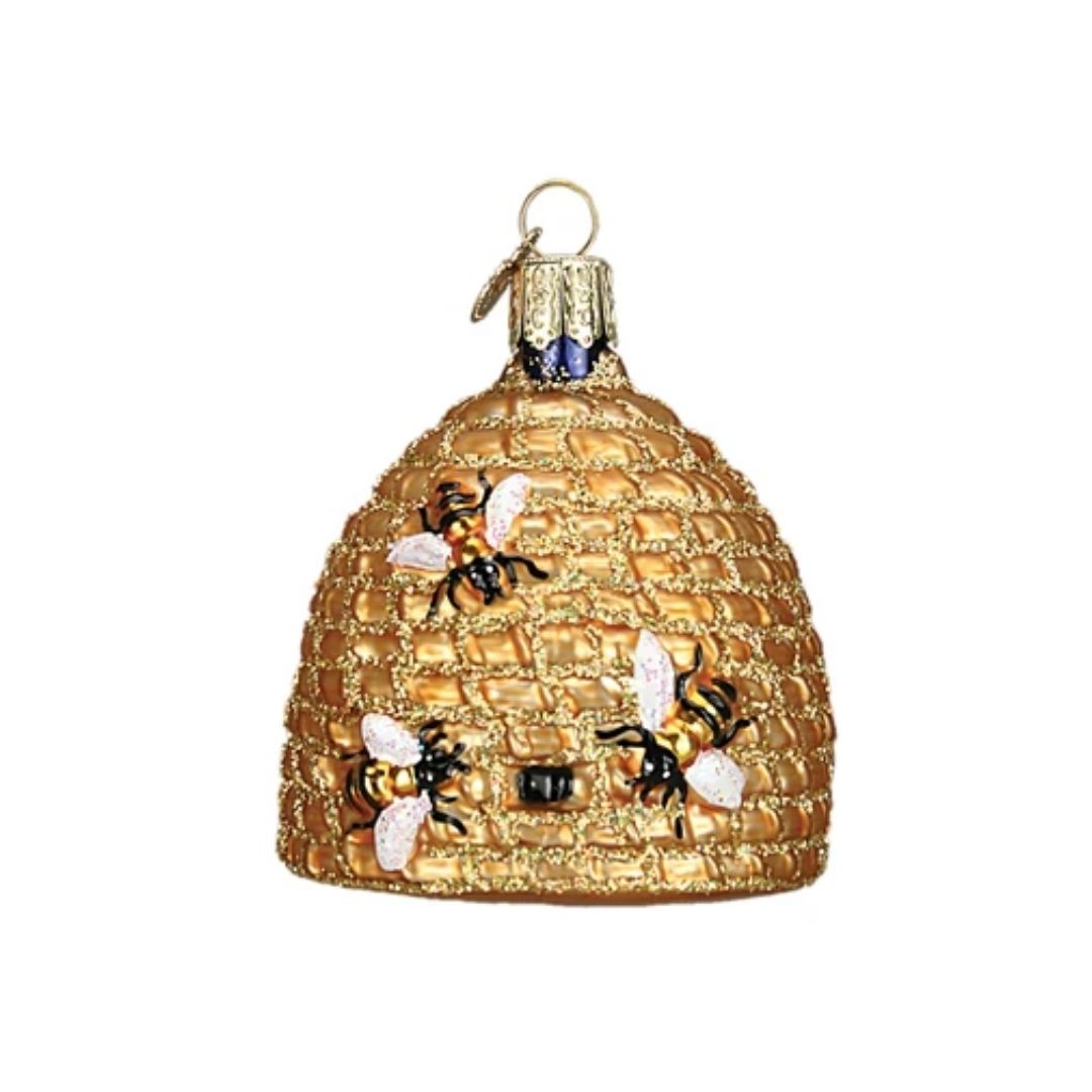 Old World Christmas - Bee Skep Ornament-Southern Agriculture
