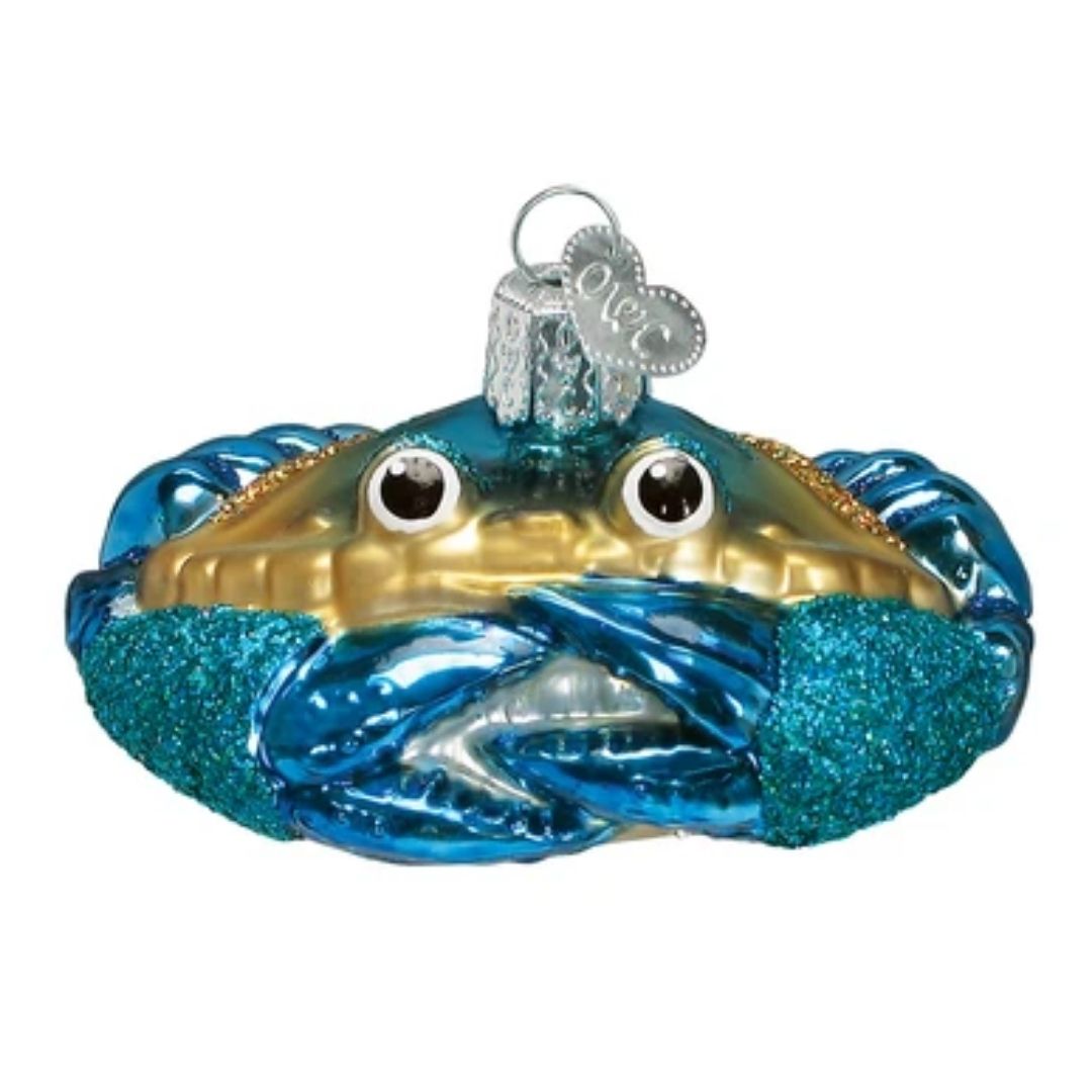 Old World Christmas - Blue Crab Ornament-Southern Agriculture