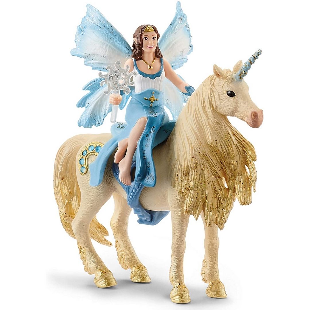Schleich - bayala Eyela Riding on Golden Unicorn Toys-Southern Agriculture