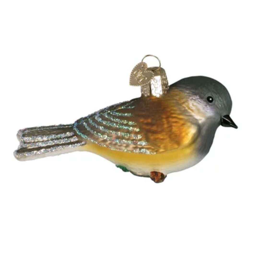 Old World Christmas - Black-capped Chickadee Ornament-Southern Agriculture