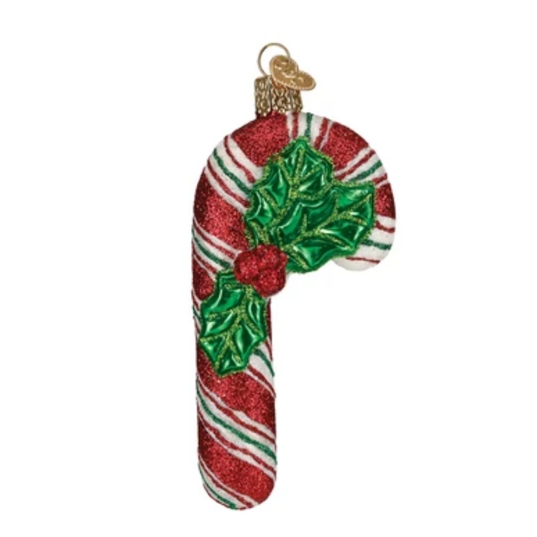 Old World Christmas - Glistening Candy Cane Ornament-Southern Agriculture