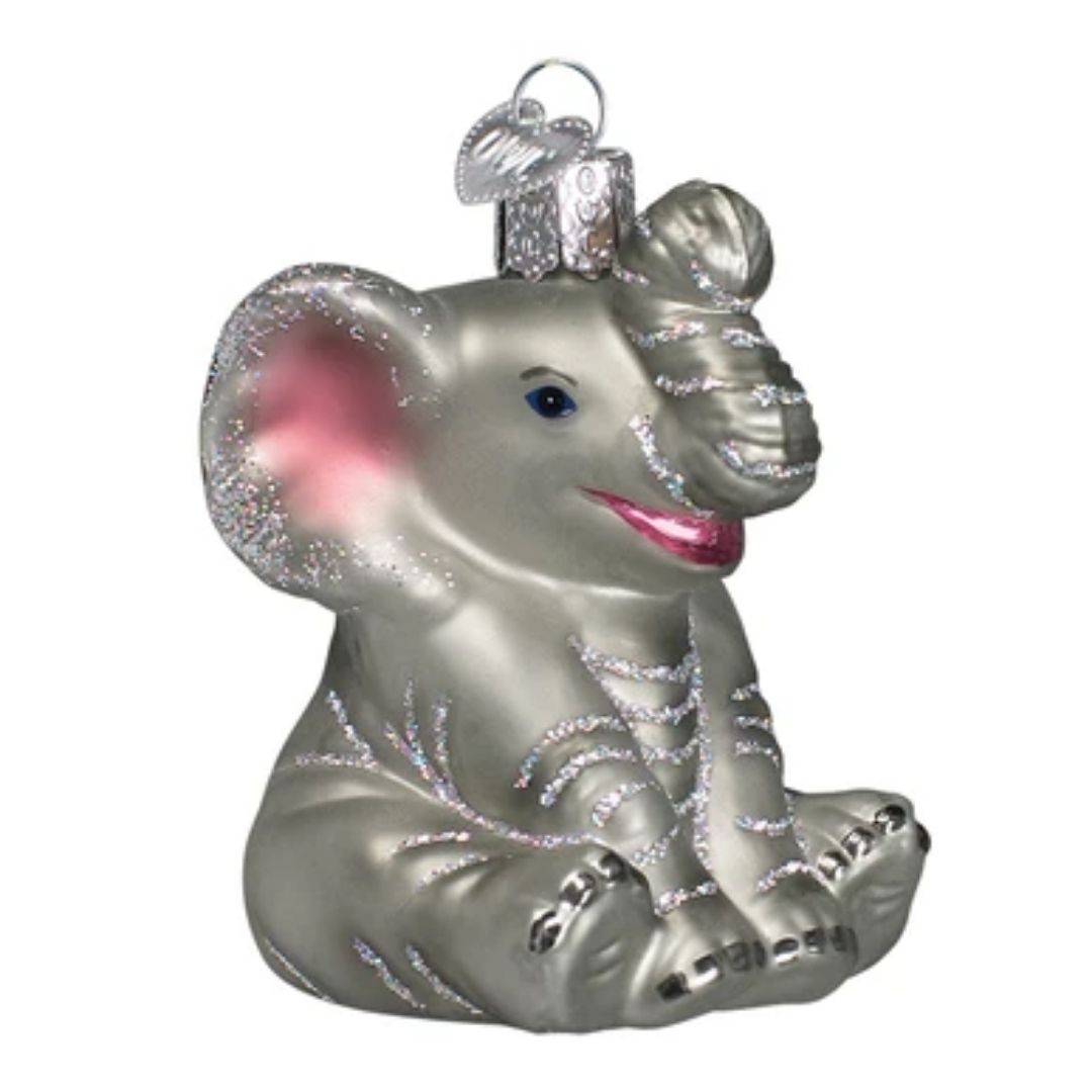 Old World Christmas - Little Elephant Ornament-Southern Agriculture