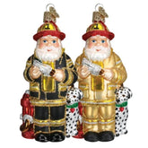 Old World Christmas - Fireman Santa Ornament-Southern Agriculture