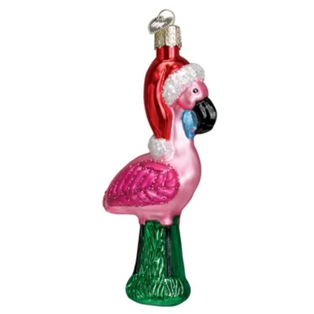 Old World Christmas - Yard Flamingo Ornament-Southern Agriculture